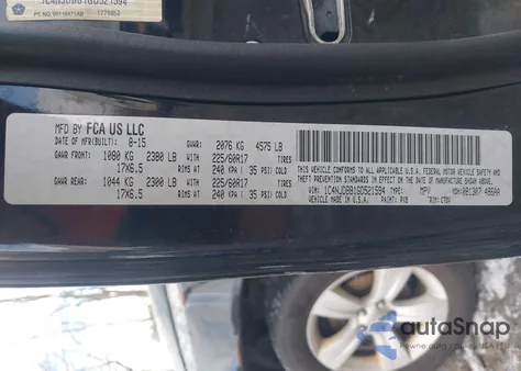 2016 Jeep Compass Sport из США, поврежденный, VIN 1C4NJDBB1GD521594